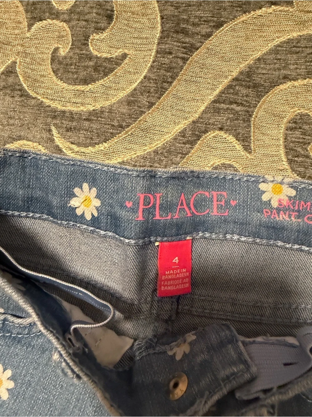 The Children's Place Blue Denim Daisy Print Shorts